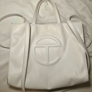 white telfar medium shopper